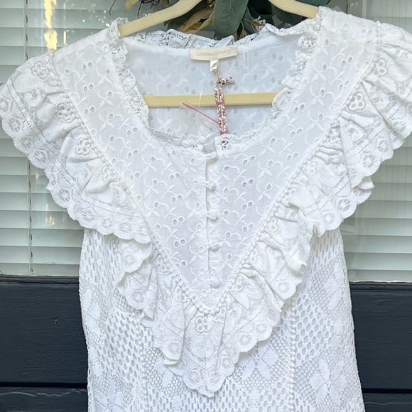 NWT LoveShackFancy Lunetta Dress White - Size 8 - Picture 2 of 2